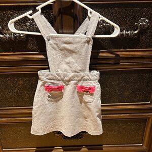 Stylish Kids Overall Dress with Pink Accents
